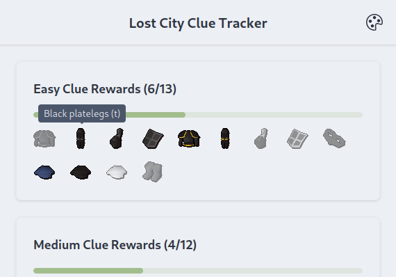 Lost City Clue Tracker